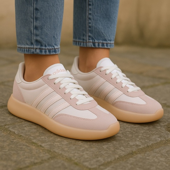 ADIDAS Women’s Barreda Decode Pink White Combo  Sneakers Sz 9 - Picture 1 of 7